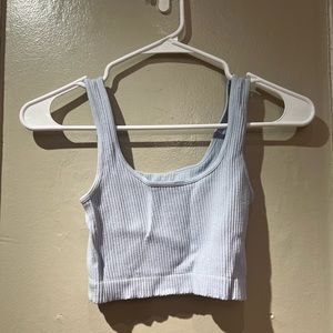Pale Blue Cropped Tank